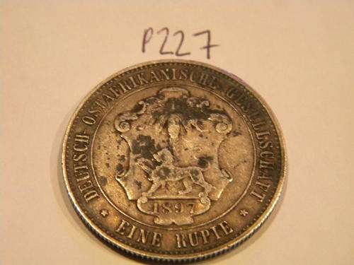 1897 Deutch Ostafrica 1 rupie   VERY VERY SCARCE!!!