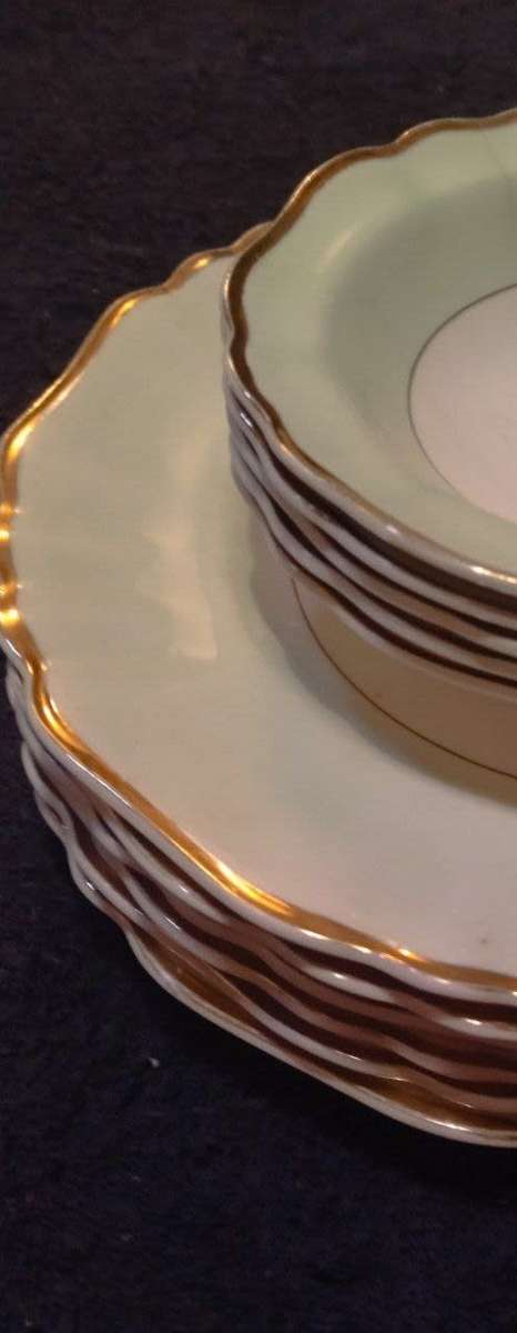 J & G Meakin England SOL Pink Rose/Green Dinner Plates Bowls