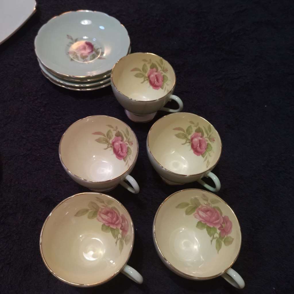 Foley Bone China side plates teacups saucers cake plate