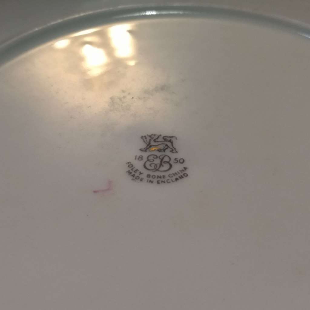 Foley Bone China side plates teacups saucers cake plate