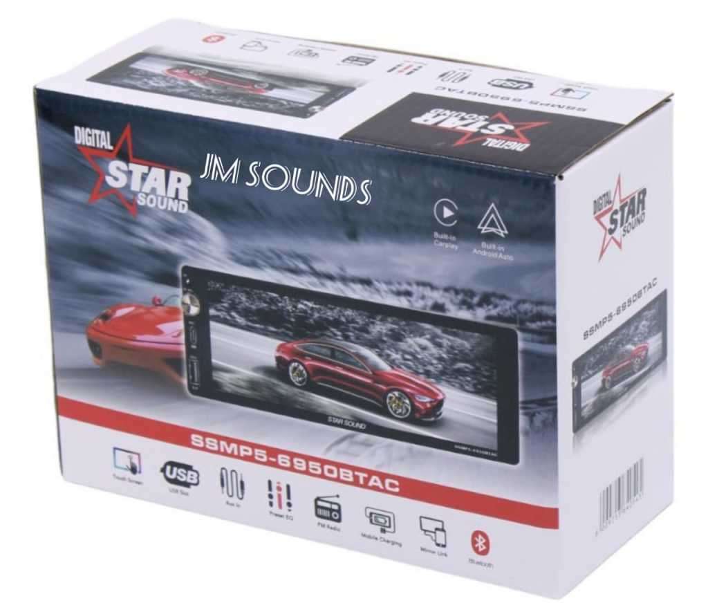 Starsound SSMP5-6950BTAC single din media player with android auto