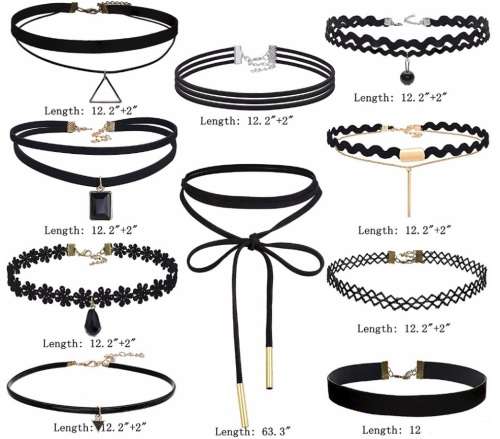 10 Piece Choker Necklace Set