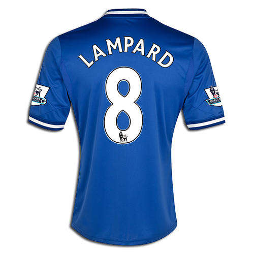 CHELSEA 13/14 HOME !!! LAMPARD ! SIZE : LARGE !!  WITH BPL BADGES !!!!  RETRO MAN UTD JERSEYS ALSO !