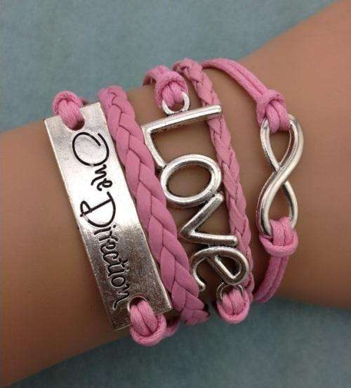 Bracelet- -One direction, love and infinity Charm