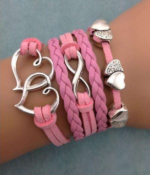 Bracelet- Infinity ,heart to heart