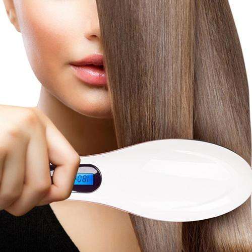 ORIGINAL Beautiful Star NASV LCD Electric Digital Hair Straightener Brush