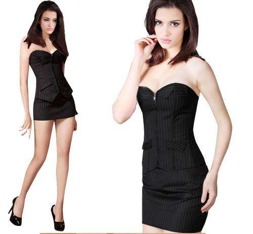 Vertical Striped Corset DressCombo  XS,S,M,L,XL,XXL,3XL,4XL,5XL,6XL