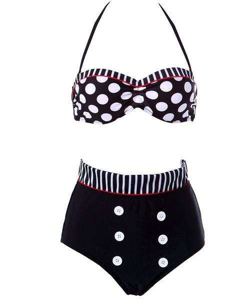 RETRO HIGH WAIST BIKINI - IN STOCK