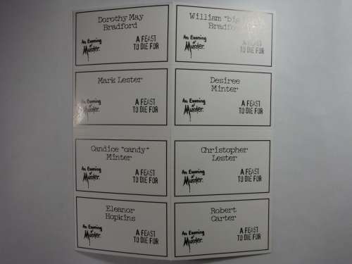 An Evening of Murder : A Feast to Die For - Party Game for Eight Adults