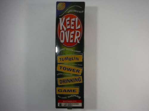 Keel Over Tumblin Tower Drinking Game- 57 Wooden stacking blocks(A Jenga-type game)