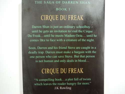 Cirquee Du Freak- The Saga of Darren Shan:  Book 1