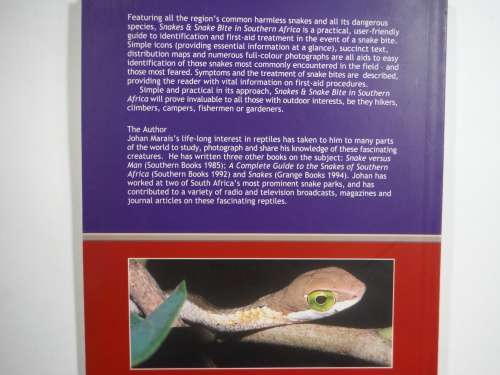 Snakes and Snake Bite in Southern Africa- Johan Marais