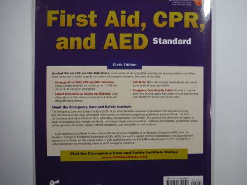 First Aid, CPR, and AED Standard - Sixth Edition