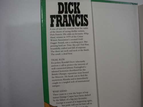 Trail Run Whip Hand Twice Shy (Three novels) by Dick Francis (HARDCOVER)Omnibus