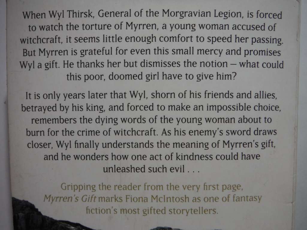 Myrren`s Gift : The Quickening : Book One- Paperback - Fiona McIntosh