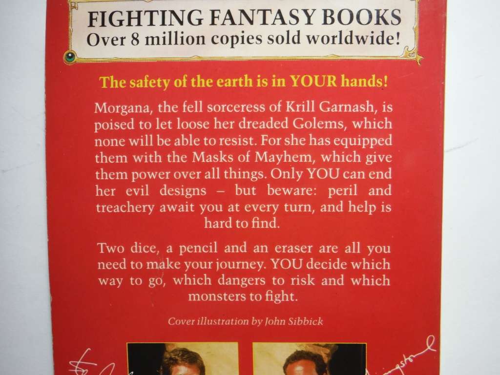 Fighting Fantasy #23 : Masks of Mayhem - Paperback - Steve Jackson and Ian Livingstone