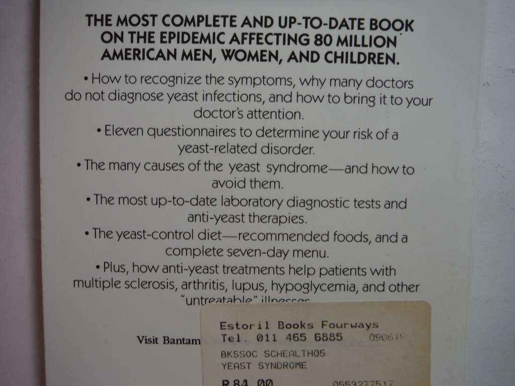 The Yeast Syndrome - Paperback - John Parks Trowbridge, M.D.