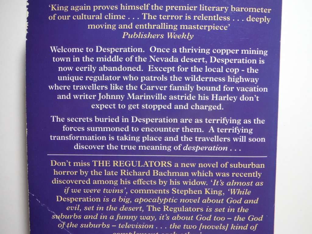 Desperation - Paperback Horror - Stephen King
