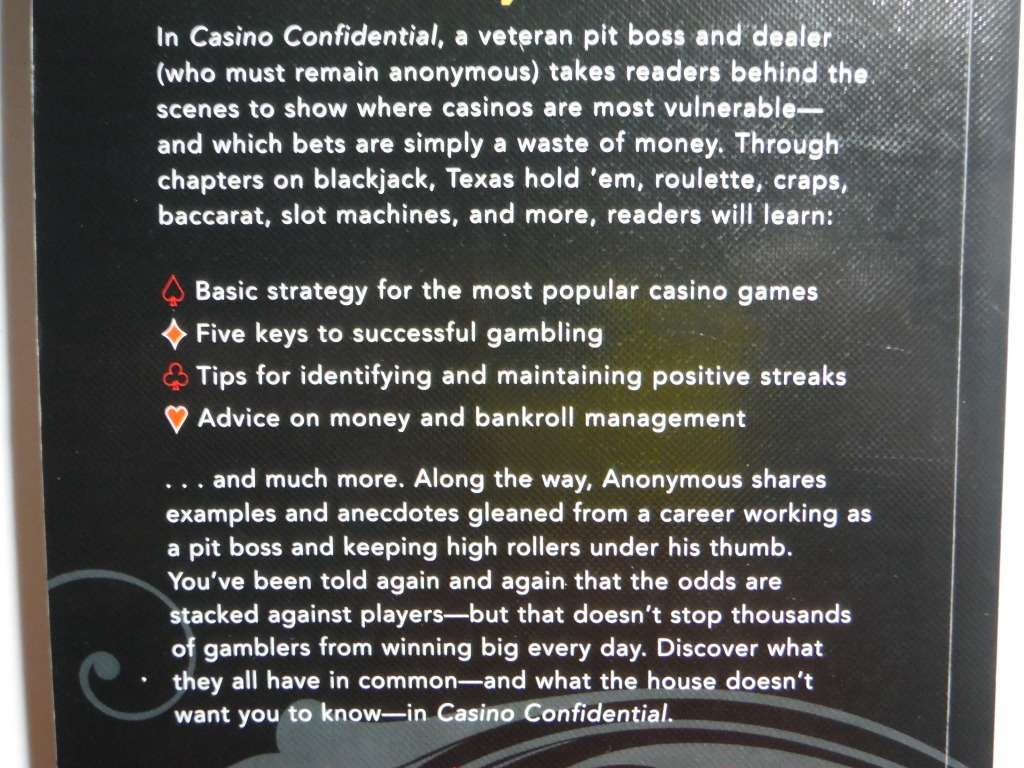 Casino Confidential : A Pit Boss`s Guide to Beating the House - Paperback - Anonymous
