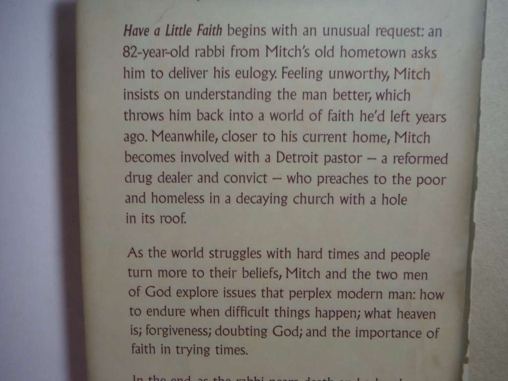 Have a Little Faith : A True Story - Hardcover - Mitch Albom