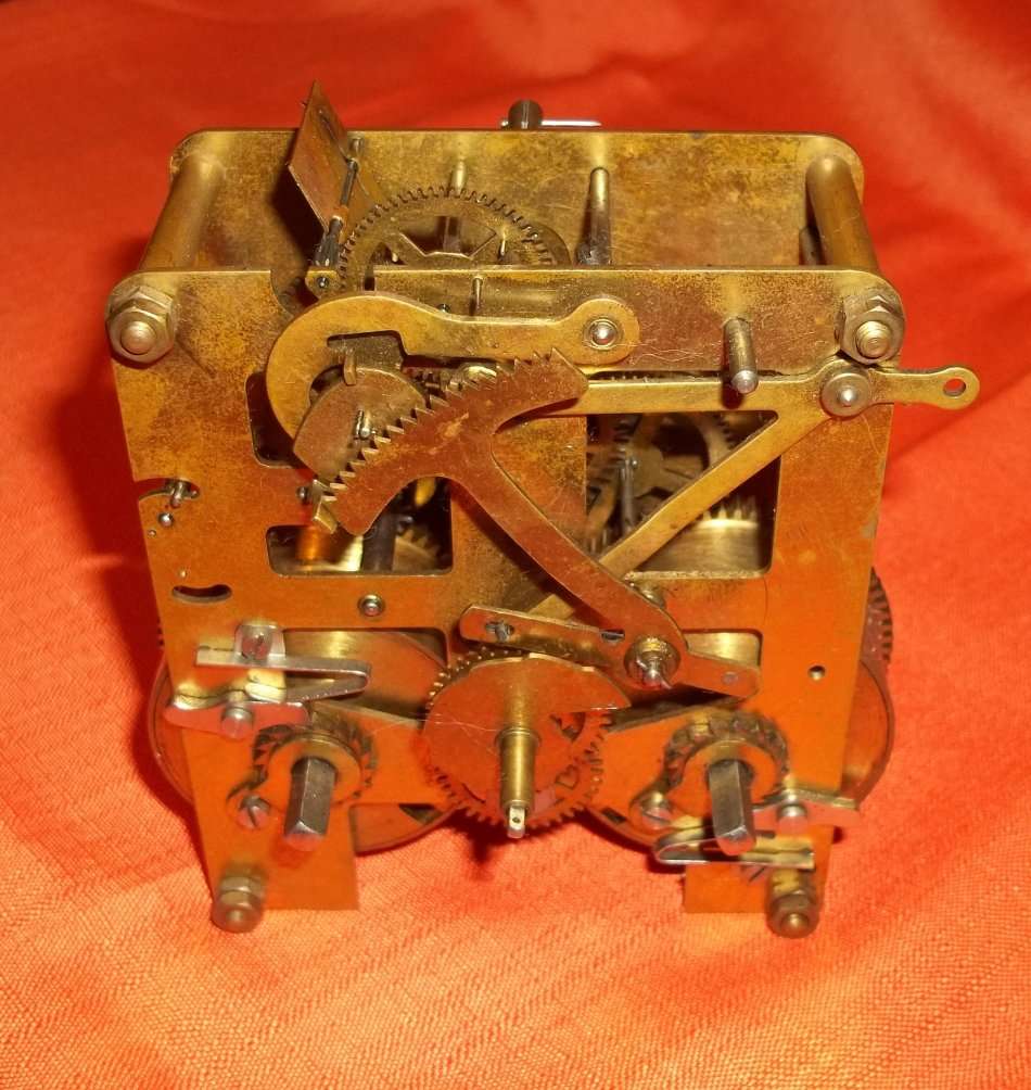 British Made antique clock movement. Brass & Stainless steel. Working condition.