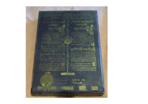 Collection of hot metal (lead) - mounted on wood - printing plates of old army photos