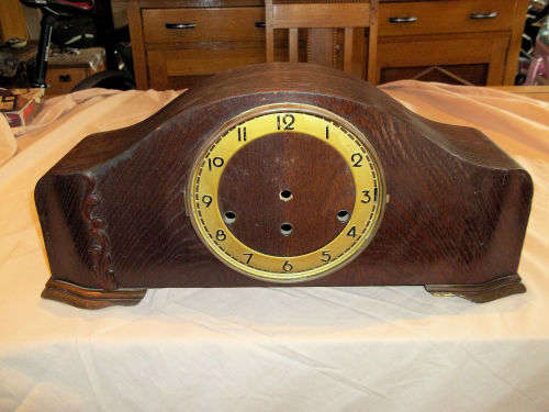 Hermle mantel clock case with bezel and face dial