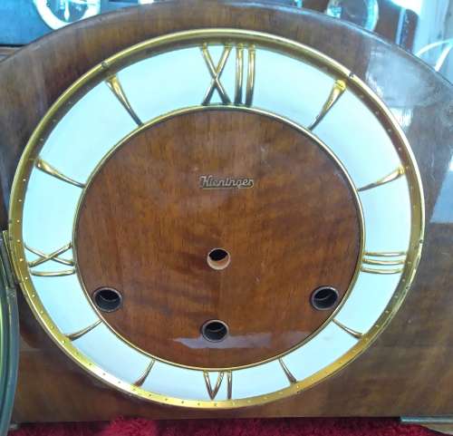 Kieninger mantel clock case with bezel, glass and face dial