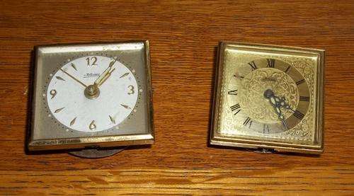 Lot of two Vintage Kaiser alarm clocks for minor repairs. Balance wheels
