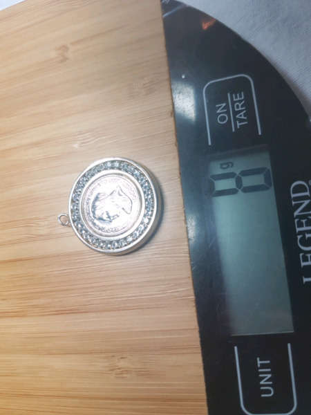 Vintage Diamante and Sovereign Pendant