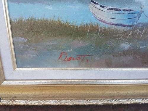 Extra Large Original Paul Ascot Oil on Canvass board