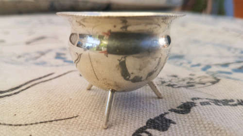 Sterling Silver Mappin and Webb Cauldron Salt