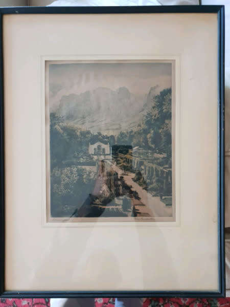HM Pemberton, Lourensford Original Signed Color Etching!!!