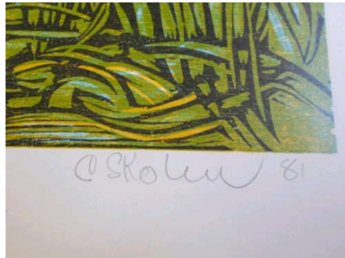 CECIL SKOTNES!!! Trial Woodblock Signed and Titled!!! INVESTMENT ART!!