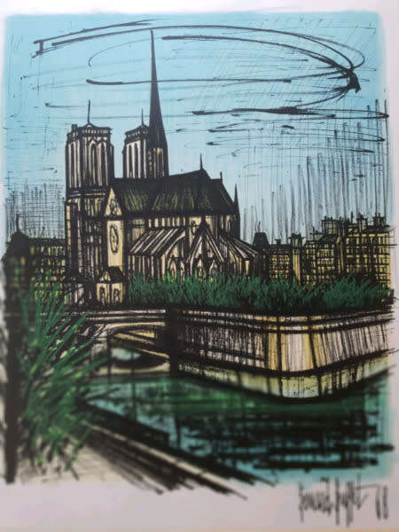 BERNARD BUFFET!!! INVESTMENT ART!! SIGNED IN STONE!!