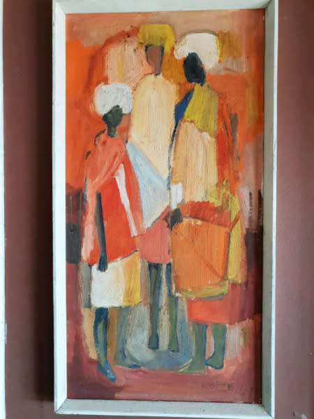 M KOTZE ORIGINAL OIL ON BOARD CIRCA 1969!!