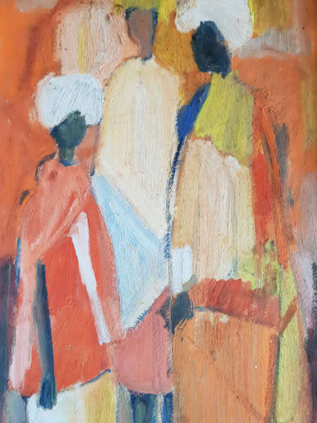 M KOTZE ORIGINAL OIL ON BOARD CIRCA 1969!!