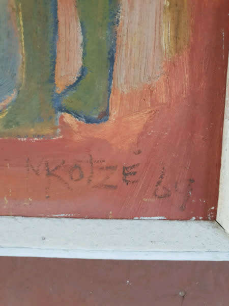 M KOTZE ORIGINAL OIL ON BOARD CIRCA 1969!!