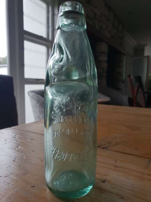 Antique Barnett & Foster London Green glass Codd bottle!! circa 1902 - 1919
