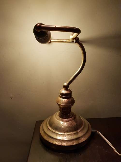 Vintage Brass Library lamp
