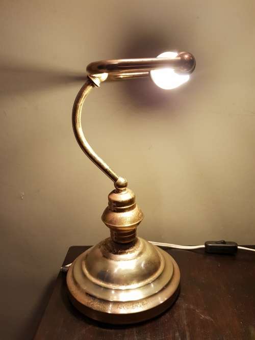 Vintage Brass Library lamp
