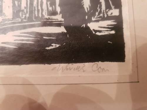 Schoongesicht Stellenbosh Woodblock!! Cannot Decipher artist name!!