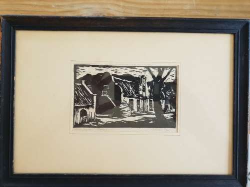 Schoongesicht Stellenbosh Woodblock!! Cannot Decipher artist name!!