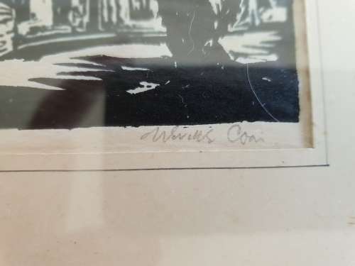 Schoongesicht Stellenbosh Woodblock!! Cannot Decipher artist name!!