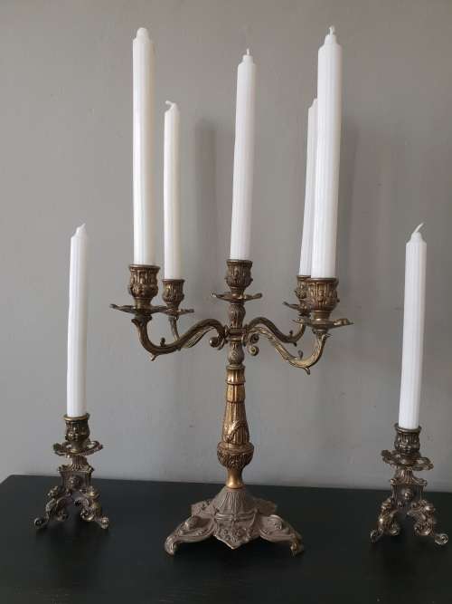 Italian 3 Piece Candleabra Set!! Stunning!!