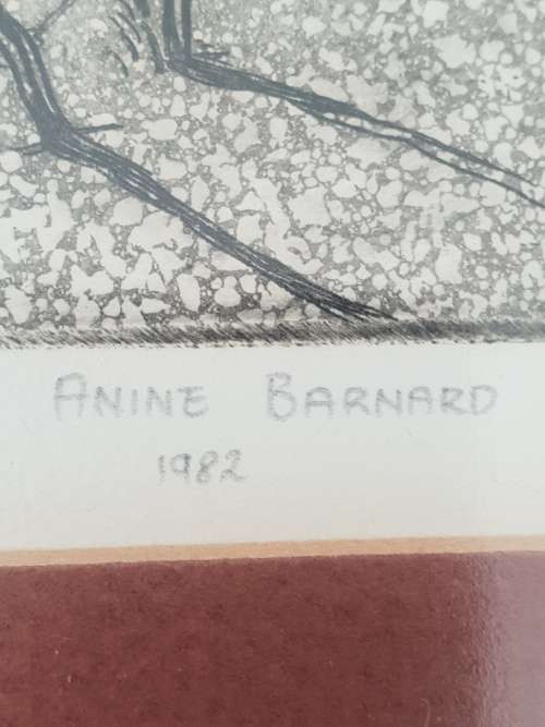 Anine Barnard!!!! Limited edition Etching!! Crazy R1!! High Value Item!!