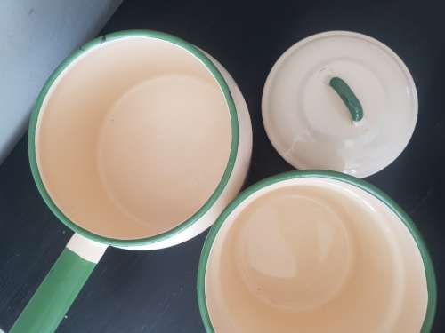 Vintage Enamel Double Boiler!!