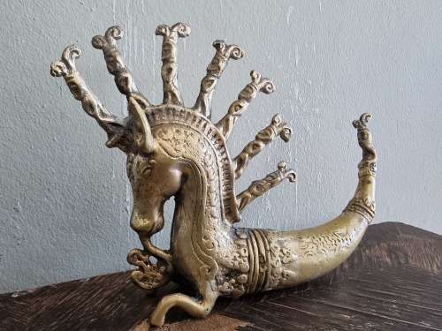 Naga Morsarang!  Brass/ Bronze Divine Medicine container from Indonesia!!