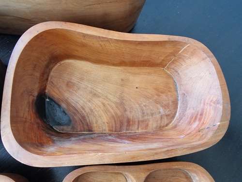 The Rock!! Solid Carved Wood Bowl Set!!  White Alder!!