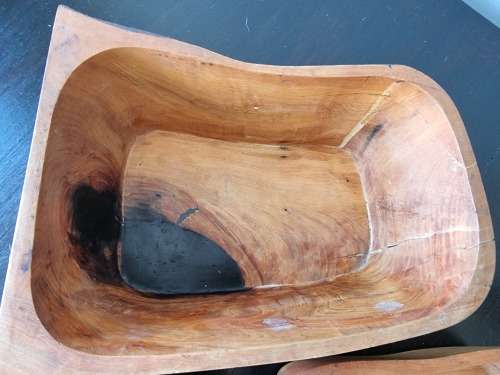 The Rock!! Solid Carved Wood Bowl Set!!  White Alder!!